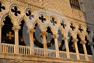 Columns of palazzo in Venice