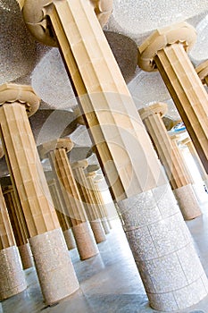 Columns in Parc Guell, Barcelona,