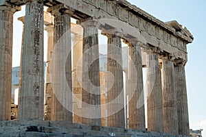 Columns of Partenon, Acropolis of Athens, Greece