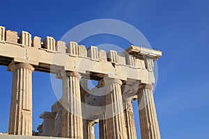 Columns at Parthenon Acropolis