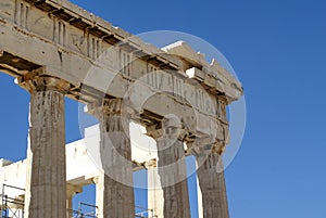 Columns of the Parthenon on the Acropolis