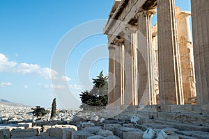 Columns of Parthenon, Acropolis of Athens, Greece