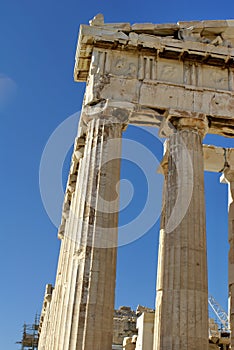 Columns of the Parthenon on the Acropolis