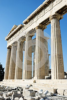 Columns of Parthenon in Athens