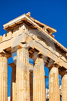 Columns of the Parthenon temple