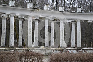 Columns in the Pehra-yakovlevskoye estate in Balashikha