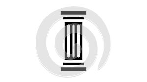 columns and posts glyph icon animation