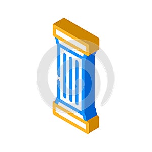columns and posts isometric icon vector illustration