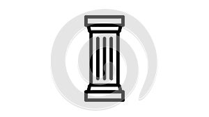 columns and posts line icon animation