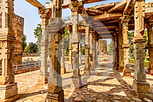 Columns in Qutub Minar Tower, Delhi