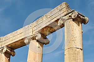 Columns of ruined Greco-Roman city of Gerasa