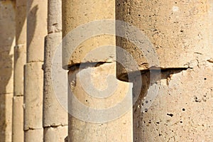 Columns of ruined Greco-Roman city of Gerasa