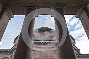 Columns of stone material