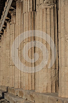 Columns of Temple of Hephaestus in Ancient Agora, Athens