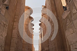 Columns in the temple of Karnak