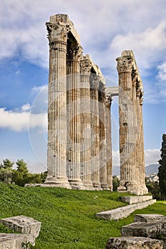 Columns of Temple of Zeus in Athens