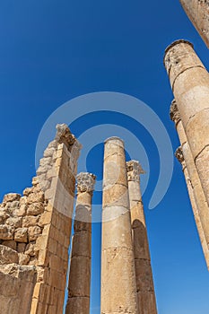 Columns of the Temple of Zeus at Jerash , Jordan