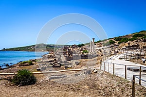 Columns in Tharros archaeological site, Sardinia