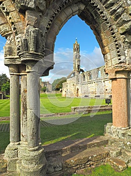 Columns and tower.