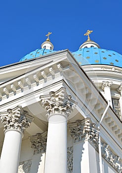 Columns of the Trinity-Izmailovsky Cathedral. photo
