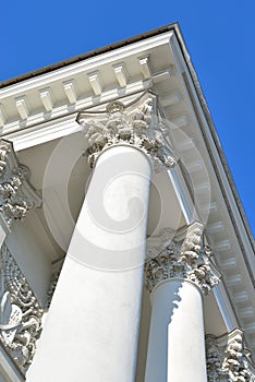 Columns of the Trinity-Izmailovsky Cathedral. photo