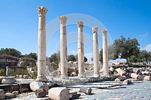 Columns in Umm Qais (Gadara)