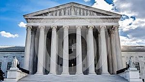 Columns at the US Supreme Court building in Washington D. Concept Architecture, Columns, US Supreme