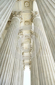 Columns of the US Supreme Court in Washington DC