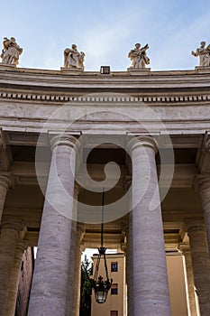The columns of the Vatican museums