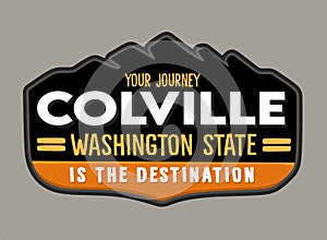 Colville Washington with mountains silhouette background