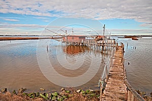 Comacchio, Emilia Romagna, Italy: landscape of the wetland in th