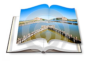 The Comacchio valleys Italy, italian UNESCO protected area, are known worldwide for eel fishing - photobook concept image