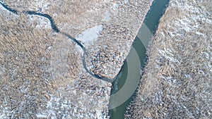 Comana lake in winter