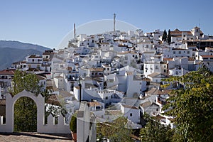 Comares, one of the white villages in the mountains of Andalusia photo