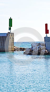 Comarruga beach and port in El Vendrell, Tarragona