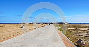 Comarruga beach and port in El Vendrell, Tarragona, Catalunya