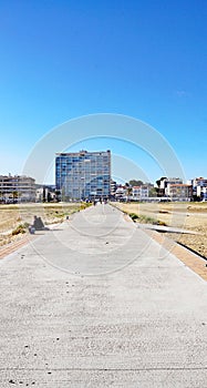 Comarruga beach and port in El Vendrell, Tarragona, Catalunya