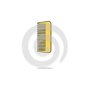 Comb color thin line icon.Vector illustration