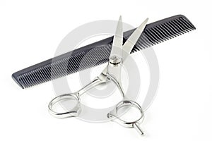 Comb and hair scissors