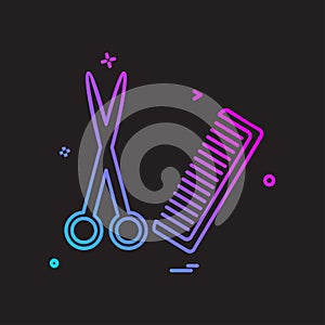 Comb icon design vector
