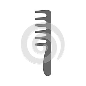 Comb Icon In Flat Style Vector Icon For Apps, UI, Websites. Hairbrush gray Icon Vector Illustration. Concept salon, Hair