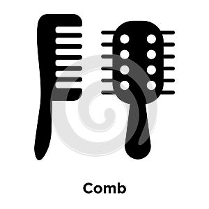 Comb icon vector isolated on white background, logo concept of C