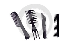 Comb isolated on white background. tools of the hairdresser. the concept of hair care
