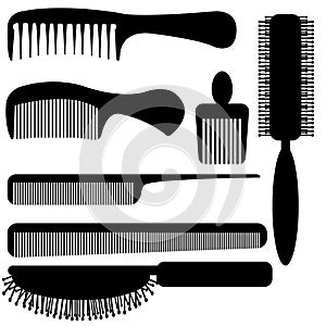 Comb silhouette vector