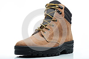 Combat brown boot
