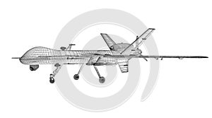 Combat drone 3d model