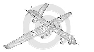 Combat drone 3d model