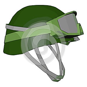 A combat helmet vector or color illustration photo