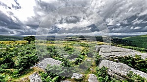 Combestone Tor, DARTMOOR NATIONAL PARK, DEVON UK photo