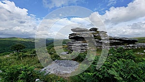 Combestone Tor, DARTMOOR NATIONAL PARK, DEVON UK photo